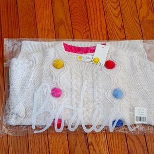 Mini Boden Girl Rainbow Cable Sweater